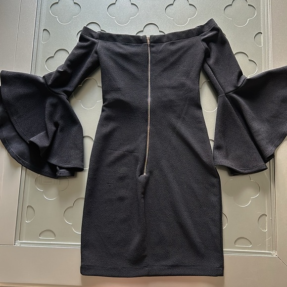 TEEZE ME Off-The-Shoulder Bodycon Dress Black Juniors size 0, Women’s XXS - Picture 10 of 16
